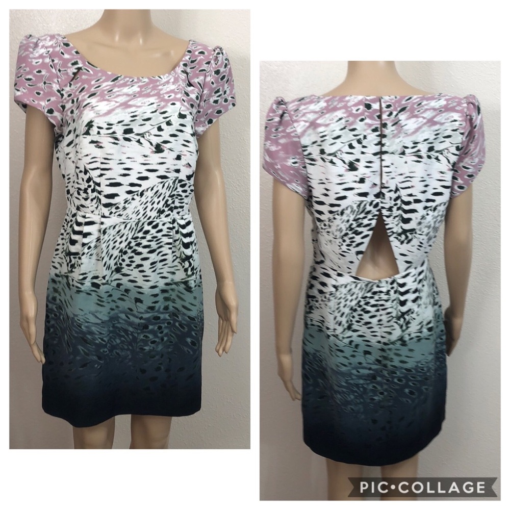 🌻 UO Silence +Noise Keyhole Animal Print Dress